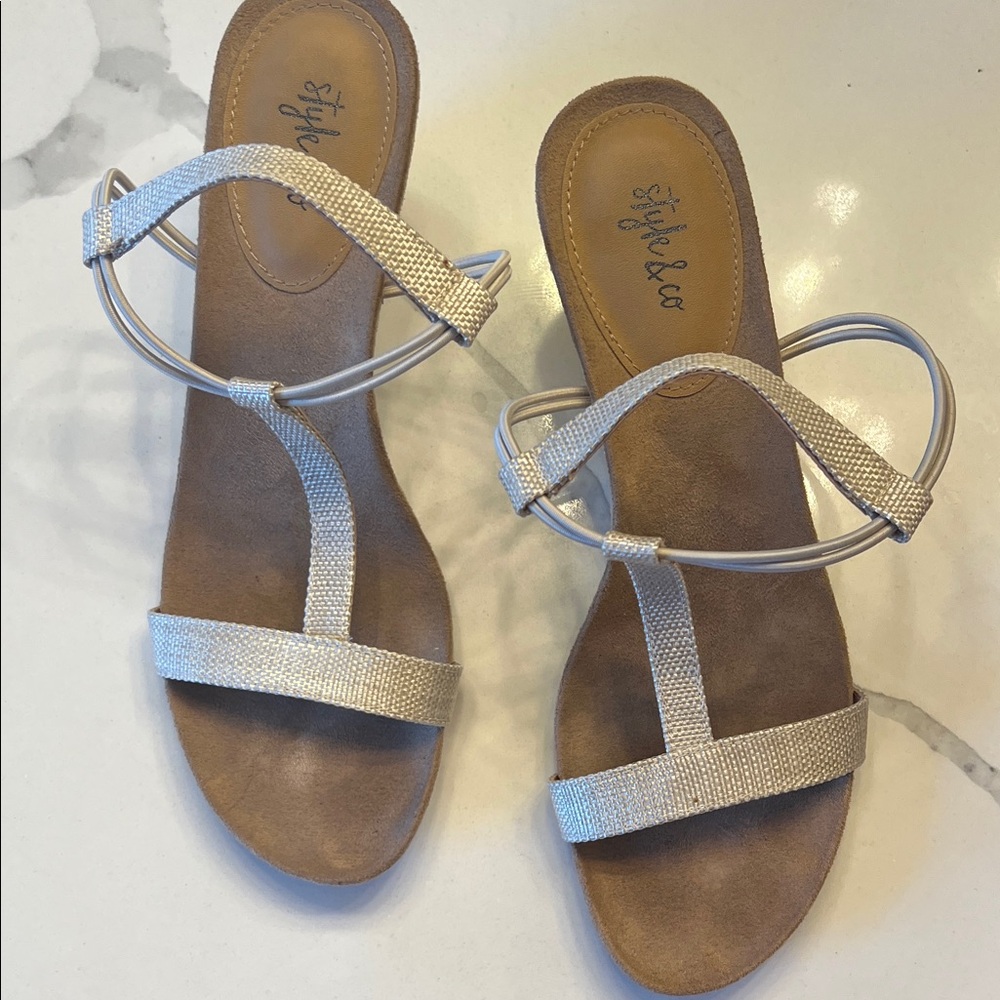 Style & Co. Women's Beige Strappy Sandals